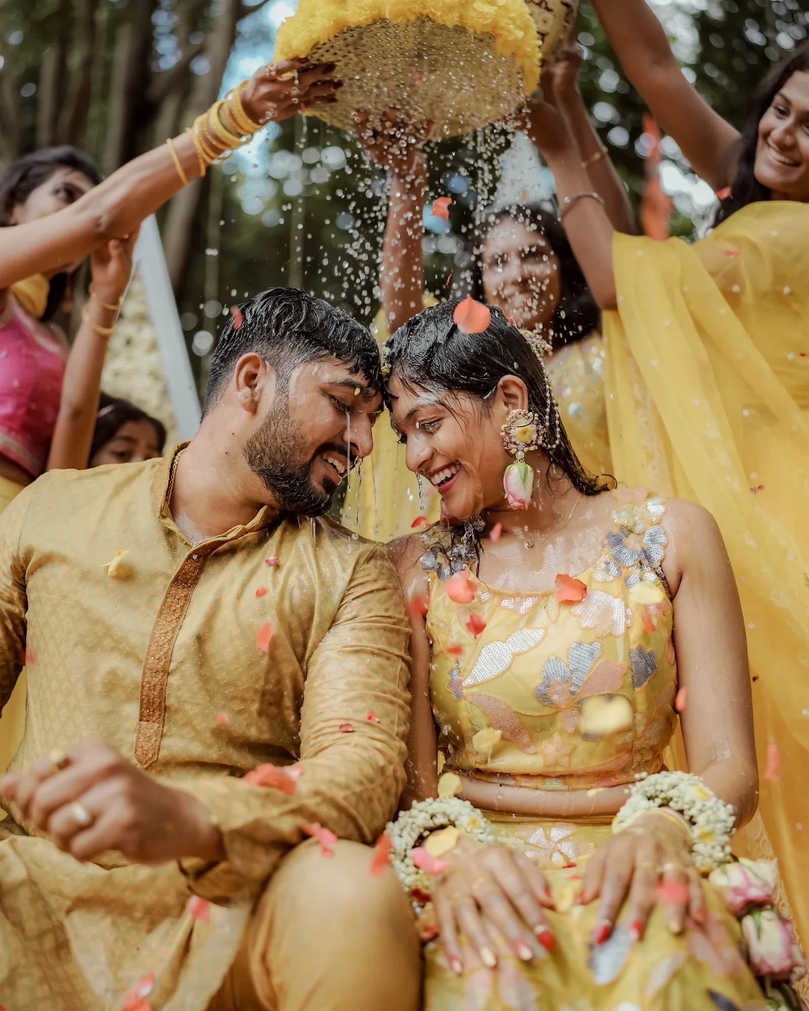 Aishwarya & Gnanesh — Haldi, photographed by Darshan Ravi Photography