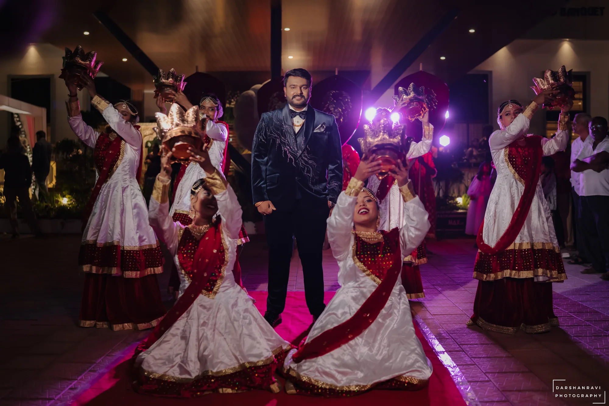 Prateeksha & Vinod — Reception, photographed by Darshan Ravi Photography